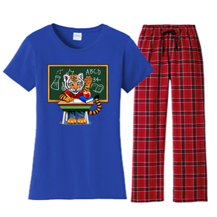 Back To School Tiger Women's Flannel Pajama Set