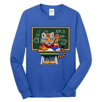 Back To School Tiger Tall Long Sleeve T-Shirt