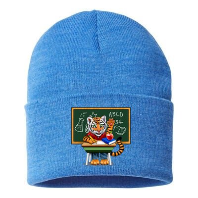 Back To School Tiger Sustainable Knit Beanie