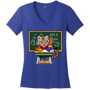 Back To School Tiger Women's V-Neck T-Shirt