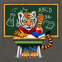 Back To School Tiger Cotton Canvas Backpack