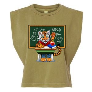 Back To School Tiger Garment-Dyed Women's Muscle Tee