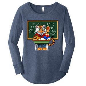 Back To School Tiger Women's Perfect Tri Tunic Long Sleeve Shirt