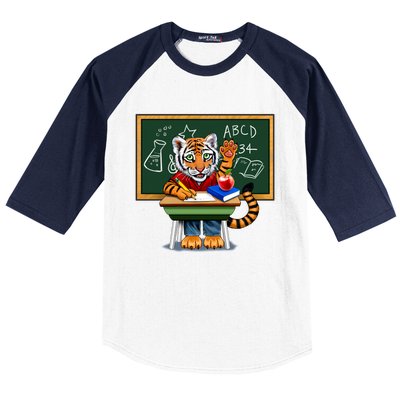 Back To School Tiger Baseball Sleeve Shirt