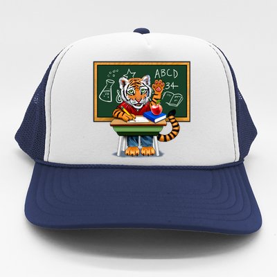 Back To School Tiger Trucker Hat