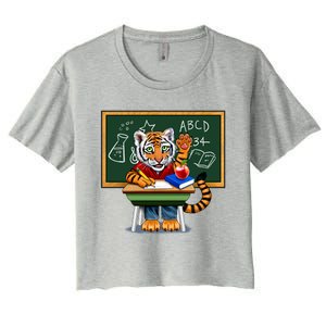 Back To School Tiger Women's Crop Top Tee