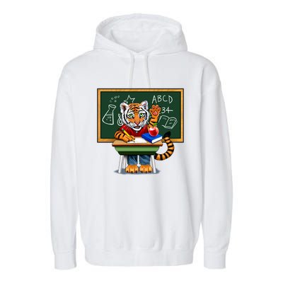 Back To School Tiger Garment-Dyed Fleece Hoodie