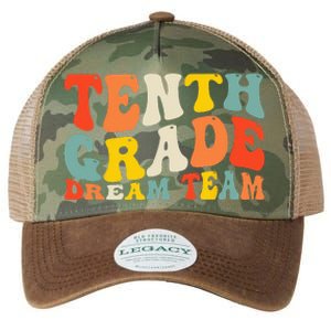 Back To School 10th Grade Dream Team Teacher Tenth Grade Legacy Tie Dye Trucker Hat