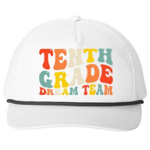 Back To School 10th Grade Dream Team Teacher Tenth Grade Snapback Five-Panel Rope Hat