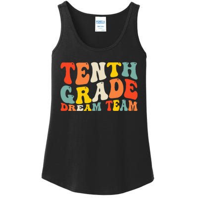 Back To School 10th Grade Dream Team Teacher Tenth Grade Ladies Essential Tank