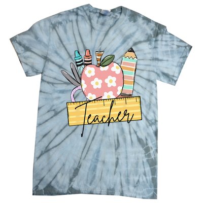 Back to School Retro Teacher Gifts Teacher Tie-Dye T-Shirt