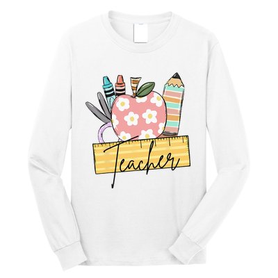 Back to School Retro Teacher Gifts Teacher Long Sleeve Shirt