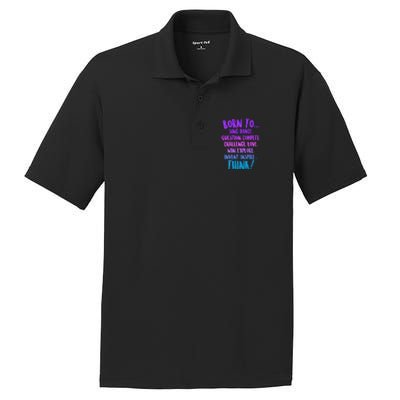 Born To Sing Dance Think PosiCharge RacerMesh Polo