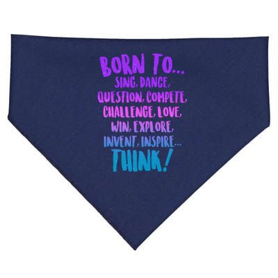 Born To Sing Dance Think USA-Made Doggie Bandana