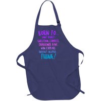 Born To Sing Dance Think Full-Length Apron With Pockets