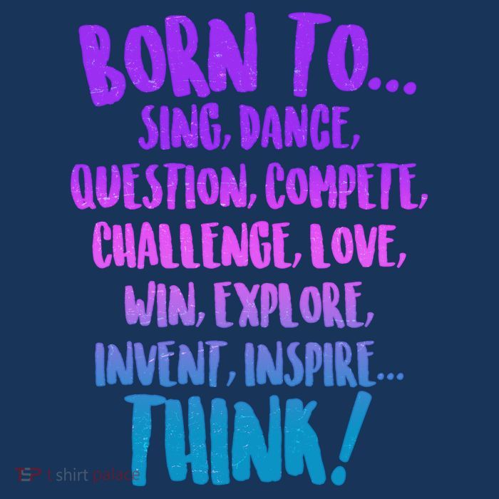 Born To Sing Dance Think Drawstring Bag