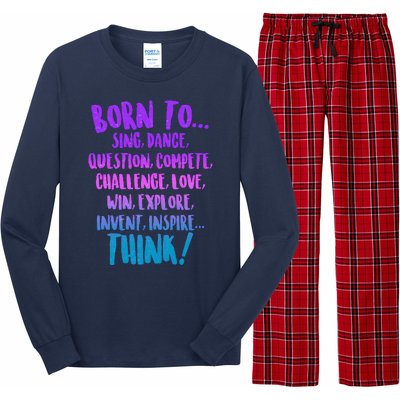 Born To Sing Dance Think Long Sleeve Pajama Set