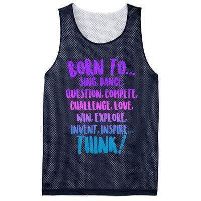 Born To Sing Dance Think Mesh Reversible Basketball Jersey Tank