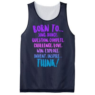 Born To Sing Dance Think Mesh Reversible Basketball Jersey Tank