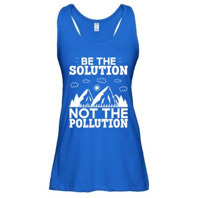 Be The Solution Not The Pollution Cute Gift Ladies Essential Flowy Tank