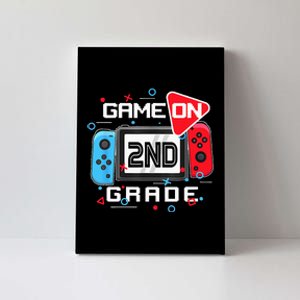 Back To School Game On 2nd Grade Funny Gamer Canvas