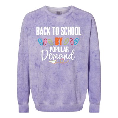 Back To School By Popular Ded Typography Gift Colorblast Crewneck Sweatshirt