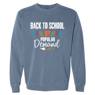 Back To School By Popular Ded Typography Gift Garment-Dyed Sweatshirt