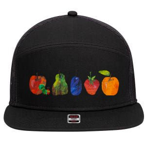 Back To School Cute Hungry Caterpillar Teacher Kindergarten 7 Panel Mesh Trucker Snapback Hat