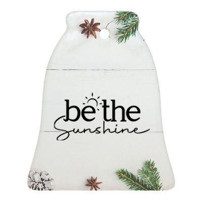 Be The Sunshine Retro Beach Vacation Summer Quote Wo Gift Ceramic Bell Ornament