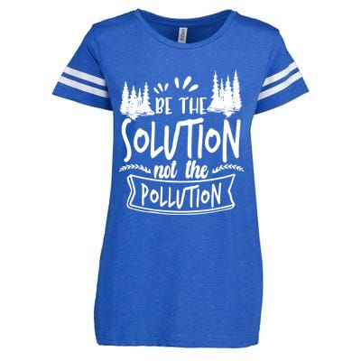 Be The Solution Not The Pollution Save Earth Activist Tee Gift Enza Ladies Jersey Football T-Shirt