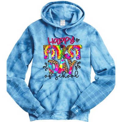 Back To School Teacher Student Happy First Day Of School Tie Dye Hoodie