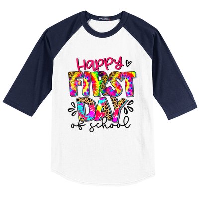 Back To School Teacher Student Happy First Day Of School Baseball Sleeve Shirt