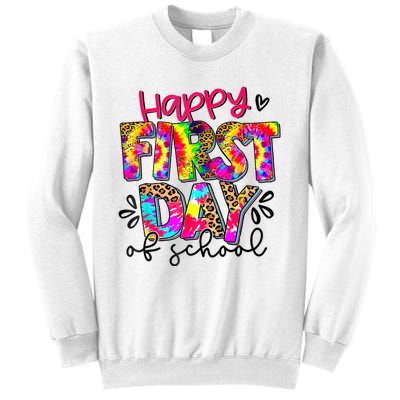 Back To School Teacher Student Happy First Day Of School Sweatshirt