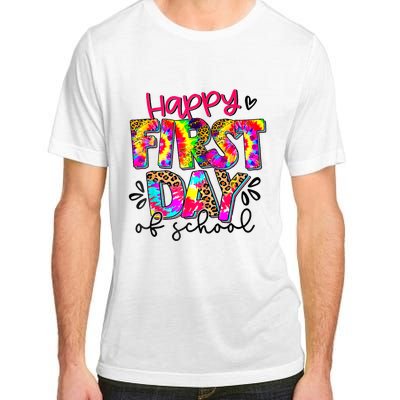 Back To School Teacher Student Happy First Day Of School Adult ChromaSoft Performance T-Shirt