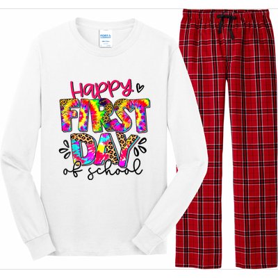 Back To School Teacher Student Happy First Day Of School Long Sleeve Pajama Set