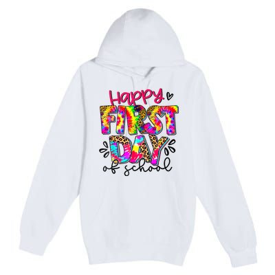 Back To School Teacher Student Happy First Day Of School Premium Pullover Hoodie