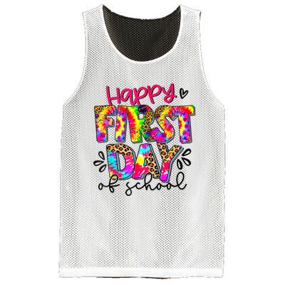 Back To School Teacher Student Happy First Day Of School Mesh Reversible Basketball Jersey Tank