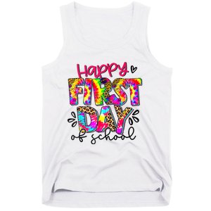 Back To School Teacher Student Happy First Day Of School Tank Top