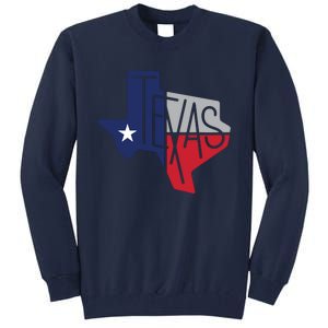 Beautiful Texas State Flag Star Silhouette Tall Sweatshirt