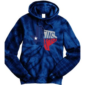 Beautiful Texas State Flag Star Silhouette Tie Dye Hoodie