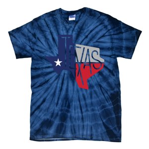 Beautiful Texas State Flag Star Silhouette Tie-Dye T-Shirt