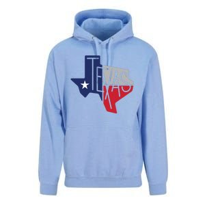 Beautiful Texas State Flag Star Silhouette Unisex Surf Hoodie