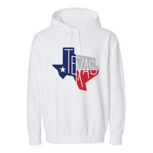 Beautiful Texas State Flag Star Silhouette Garment-Dyed Fleece Hoodie