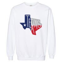 Beautiful Texas State Flag Star Silhouette Garment-Dyed Sweatshirt