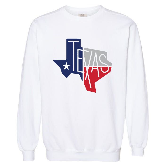 Beautiful Texas State Flag Star Silhouette Garment-Dyed Sweatshirt