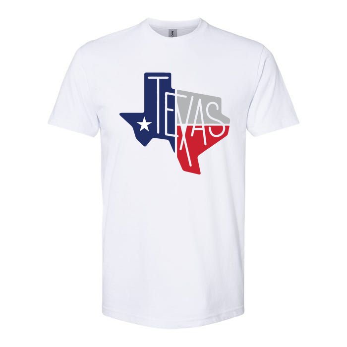 Beautiful Texas State Flag Star Silhouette Softstyle CVC T-Shirt