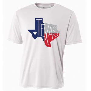 Beautiful Texas State Flag Star Silhouette Cooling Performance Crew T-Shirt