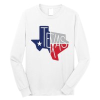 Beautiful Texas State Flag Star Silhouette Long Sleeve Shirt