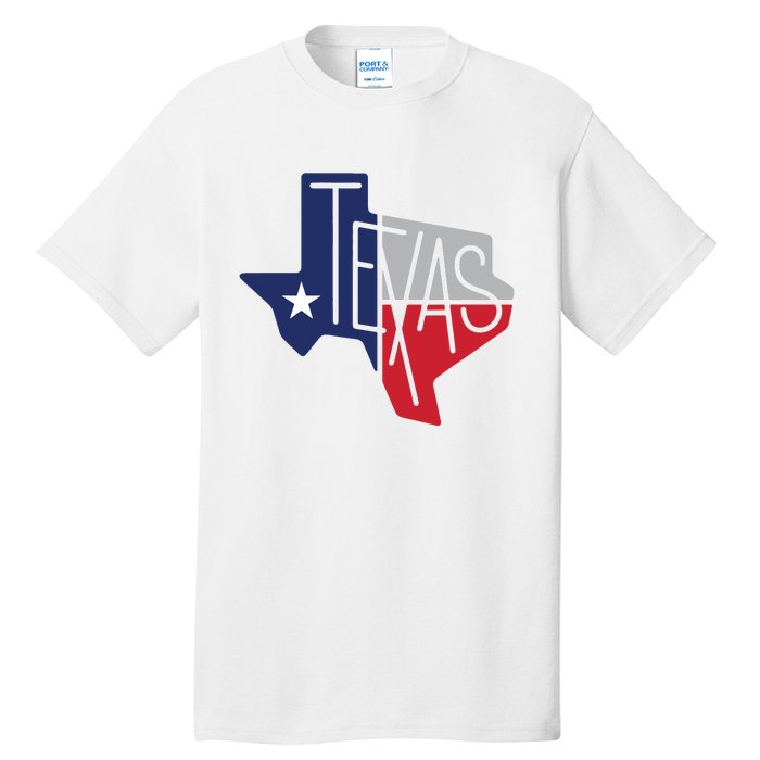 Beautiful Texas State Flag Star Silhouette Tall T-Shirt