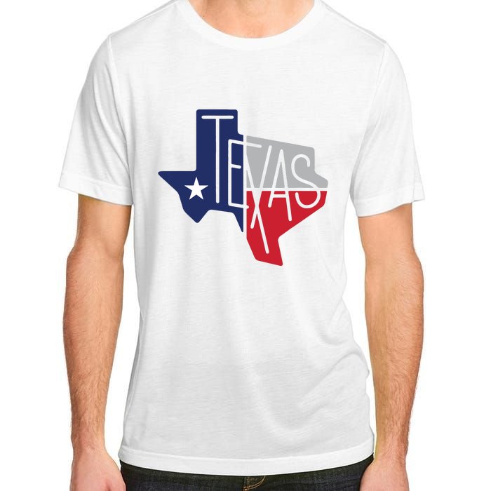 Beautiful Texas State Flag Star Silhouette Adult ChromaSoft Performance T-Shirt